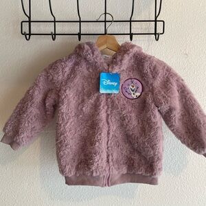 NWT Disney Purple Fleece Hoodie with Character Design